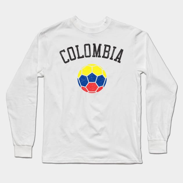 Colombia Soccer Team Heritage Flag Long Sleeve T-Shirt by ryanjaycruz